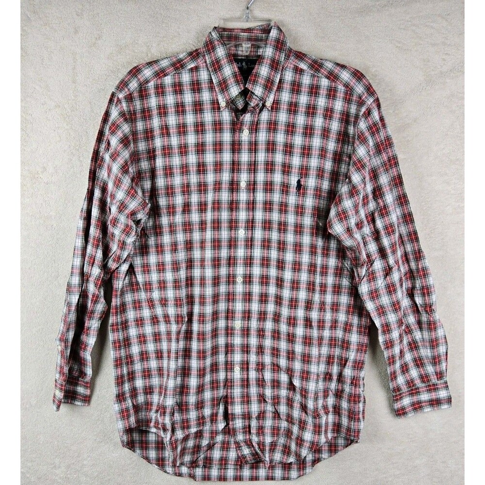 Ralph Lauren Men's Yarmouth 100% Cotton Button Front Long Sleeve Shirt 15 32/33